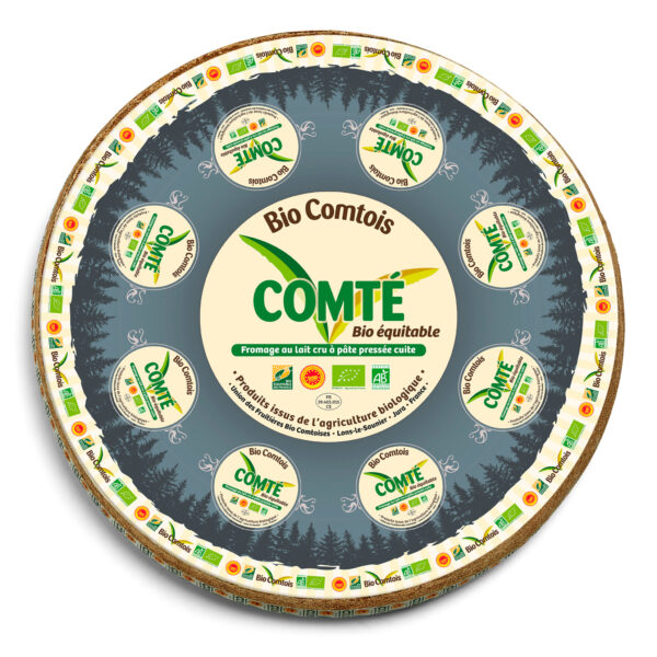 Meule Comté Prestige vue dessus étiquette